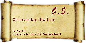 Orlovszky Stella névjegykártya